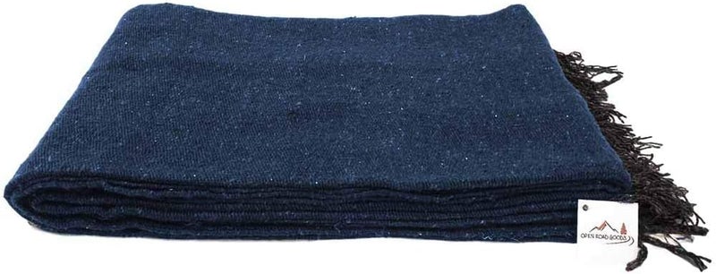 Open Road Goods Solid Color Mexican Yoga Blanket – Large Handwoven Throw for Yoga, Beach, Camping or Home – Soft and Durable Cotton Blend - Image 1